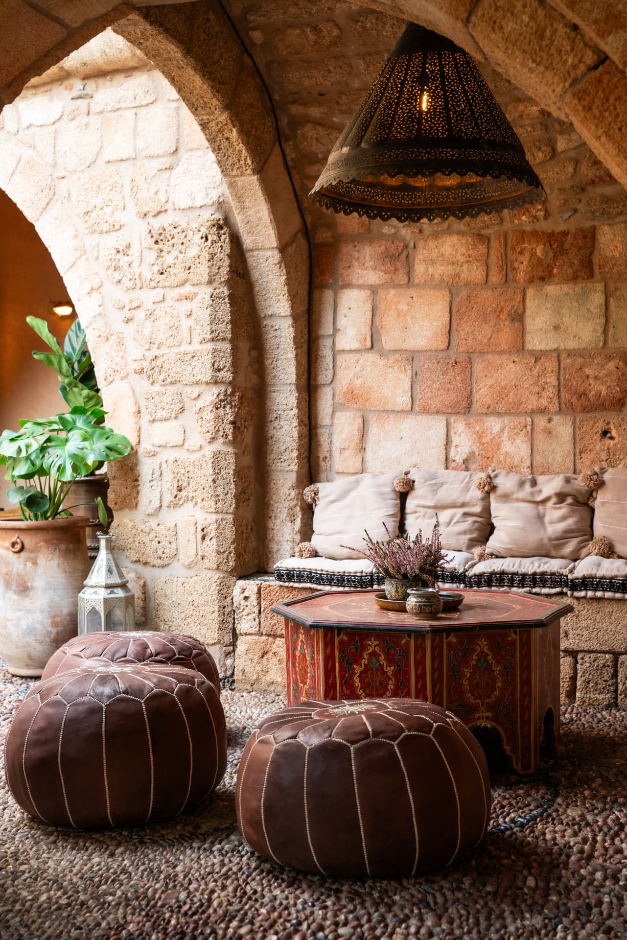 Stone terrace at Vasilikos Mansion